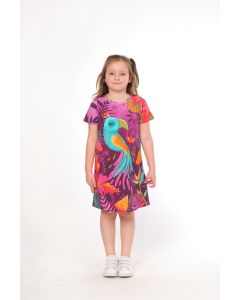 BAIKA Letnja haljina za devojčice - Papagaj