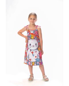 BAIKA Haljina na bretele za devojčice - Graffiti Cica