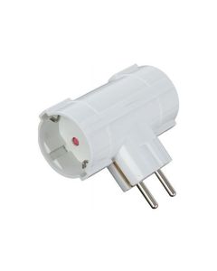 COMMEL Dvostruki T razvodnik 16A 250V 6338-1, bela - C6338-1