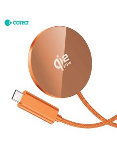 Wireless punjac magnetic Coteci iH-150 Qi2.2 25W narandzasti