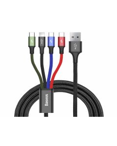 BASEUS Kabl Za Brzo Punjenje 4 u1 iP+Type-C+Micro 3.5A 1,2m crna