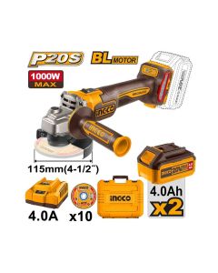 Akumulatorska ugaona brusilica CAGLI271532E 2x4,0Ah SUPER INGCO