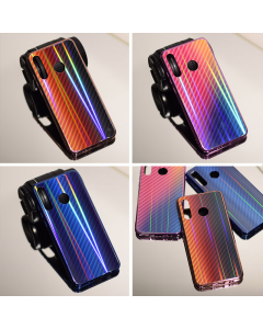 Maska za Huawei Y5 (2019)/ Honor 8S narandžasto Carbon glass crna