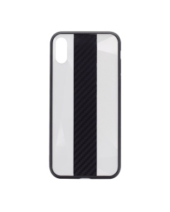 Maska za iPhone X/ XS bela Carbon Line - 036768