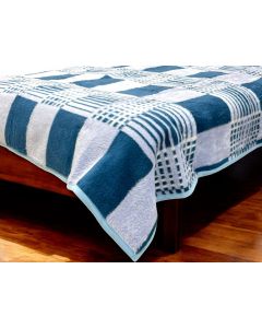 VIKTORIJA Ćebe Blue/White 200x200cm - VLK000189-Blue-white