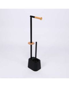 DIPLON Držač wc četke i toalet papira black