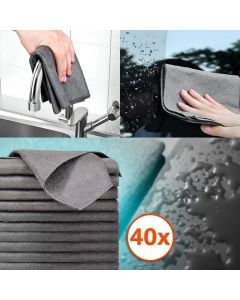 Cleanmate set mikrofiber krpa 40 kom univerzalne krpe za čišćenje bez tragova