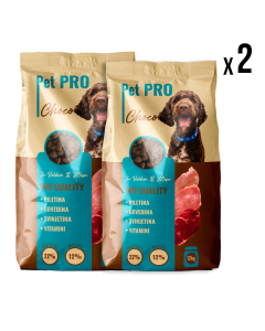PET PRO Suva hrana za pse Choco 12kg, 2 pakovanja - 3360171