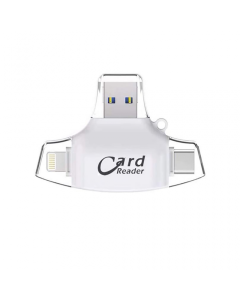 Čitač kartica SD microSD na Type C Lightning USB 2.0 JWD-84 beli - 91583