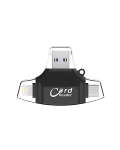 Čitač kartica SD microSD na Type C Lightning USB 2.0 JWD-84 crni - 91949-1-1