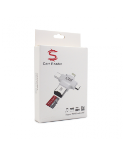Citac kartica za iPhone + Type C + micro USB + USB - 67351
