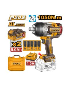Akumulatorski udarni odvijač CIWLI20105E 3/4″ 1050Nm 2×5,0Ah SUPER INGCO