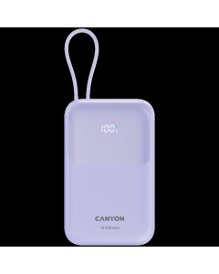 CANYON Power bank OnPower 101 sa kablom 10000 mAh PD22.5W, ljubičasta - CNS-CPB101PU