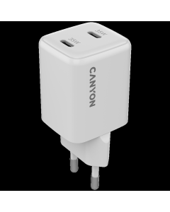 CANYON Punjač CU35CC GaN 35W 2xPD, bela - CNS-CUW35CC