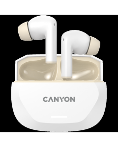 CANYON Bluetooth slušalice HEXAGON 7 TWS, bela/bež - CNS-TWS7WB