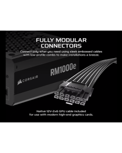 NAPAJANJE CORSAIR RM1000e 1000W/ATX 3.1/PCIe 5.1/80+GOLD/modularno/CRNA