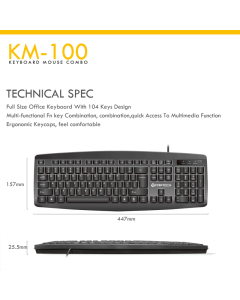 FANTECH Tastatura i miš KM100 - 73176