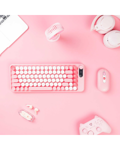 Combo miš tastatura wireless Fantech WK-898 GO mochi85 pink - G221132