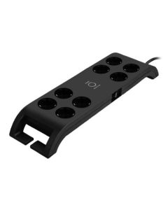 COMMEL Produžni kabl sa 8 i i 2x USB C380-110, crna - C380-110