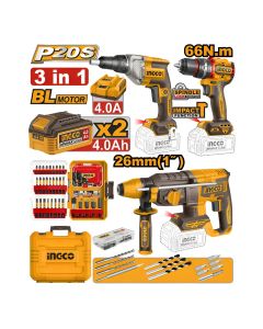 Akumulatorski set alata COSLI250591E 20V 2x4,0Ah SUPER INGCO