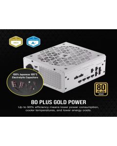 CORSAIR Napajanje Shift RM1000x ATX 80+Gold, bela - CP-9020275-EU