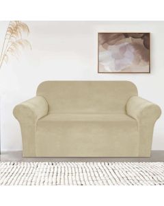 BLUE BELL Rastegljiva navlaka za dvosed 140-180cm Velvet, krem - 50202-1