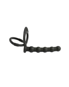 Crni silikonski dildo za duplu penetraciju - ft001095