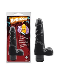 Crni vibrator sa testisima Rubicon Verve - CN-101838552