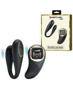 Crni vibrator za parove sa bezicnim daljinskim Nathan - 014582W-LED