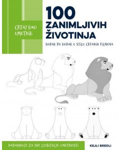 Crtaj kao umetnik- 100 zanimljivih životinja - 9788662811127