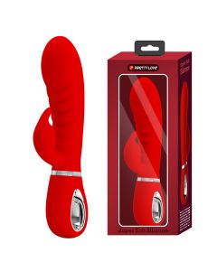 Crveni vibrator od mekanog silikona Prescott - 014635-2