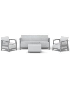 KETER Baštenska garnitura sa box stolom Scandi linea III, siva