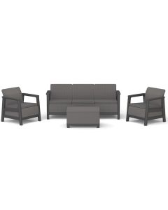 KETER Baštenska garnitura sa box stolom Scandi linea III, grafit