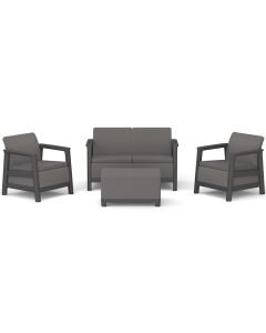 KETER Baštenska garnitura sa box stolom Scandi linea II, grafit