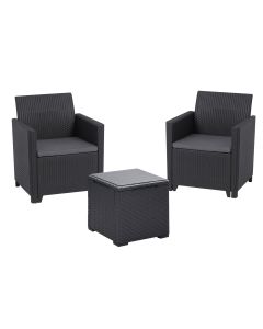 KETER Baštenske fotelje sa box stolom Marie Vigo, grafit