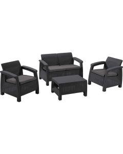 KETER Baštenski set Corfu II, Pe-ratan, grafit - CU223204