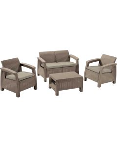 KETER Baštenski set Corfu II, Pe-ratan, kapućino - CU227640