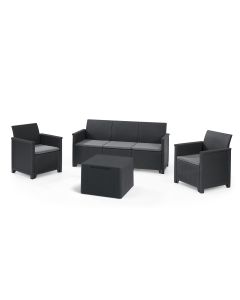 KETER Baštenska garnitura Elodie Modular 5 seater sa box stolom/ grafit - CU253923