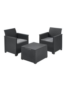 KETER Balkonski set Elodie sa box stolom, grafit - CU 254094