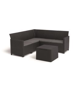 KETER Baštenski set ugaoni Marie 5 seater sa box stolom, grafit - CU 256703