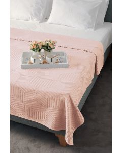 DEKOR DOM Frotirski prekrivač 145x200cm Cube, roze - 024415