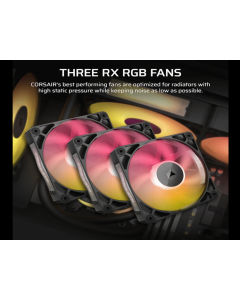CORSAIR Kuler sa vodenim hlađenjem za CPU iCUE Link Titan 360 RX RGB/AIO 360mm triple fan, crna - CW-9061018-WW