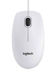 LOGITECH Žičani miš B100 beli