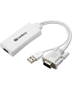 Adapter konverter Sandberg VGA + Audio - HDMI FHD 508-78