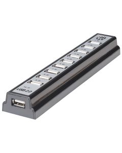 USB HUB 10port Manhattan 161572 2.0/480Mbps/Crni