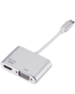 Adapter Stars Solutions USB-C na HDMI/VGA sivi
