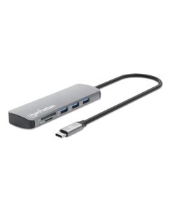 MANHATTAN Docking station 190459 9in1 USB-C - 1xHDMI/5xUSB/LAN/CR/PD 100W