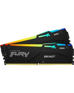 RAM DDR5 Kingston 64GB (2x32GB) 6400Mt/s FURY Beast RGB EXPO KF564C32BBEAK2-64