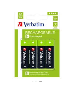 Punjiva baterija Verbatim AA LR6 2500mAh blister 1/4