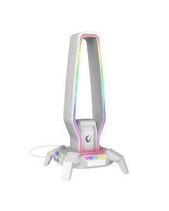 RAMPAGE Nosač za slušalice RM-H27 RGB beli 42763